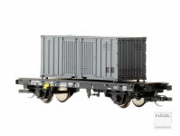 Hädl 113085 - TT Containertragwagen mit Postcontainer DR Ep.IV,